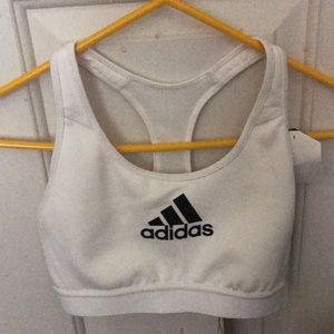 Adidas white sports bra